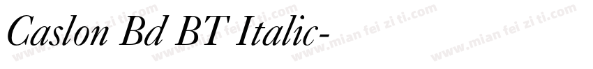 Caslon Bd BT Italic字体转换